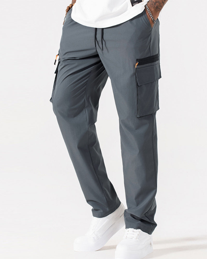 Pantalon Ample Décontracté Multi-Poches Cargo