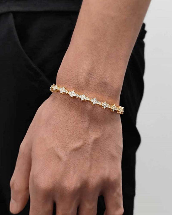 Bracelet Classique Étincelant Zircone Cubique Commémoratif