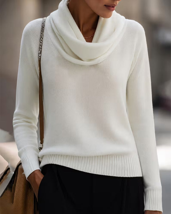 Pullover Col Mock Slim Fit Manches Longues