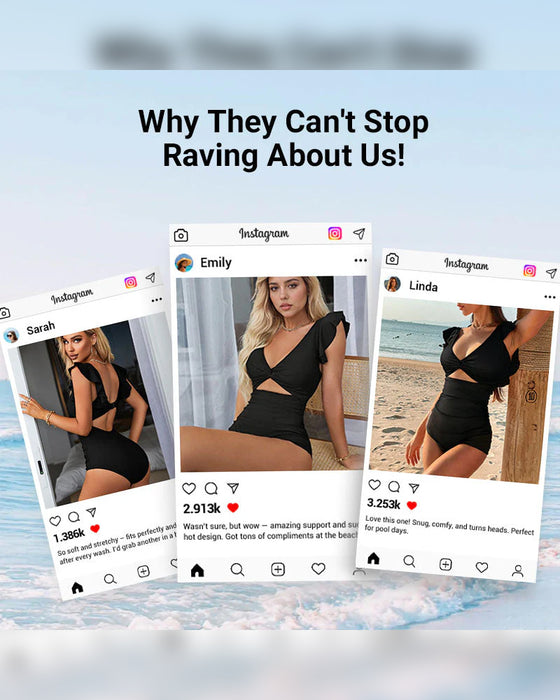 Maillot De Bain Une Pièce Sexy À Volants – Détail Volanté, Contrôle Du Ventre & Couleurs Vibrantes