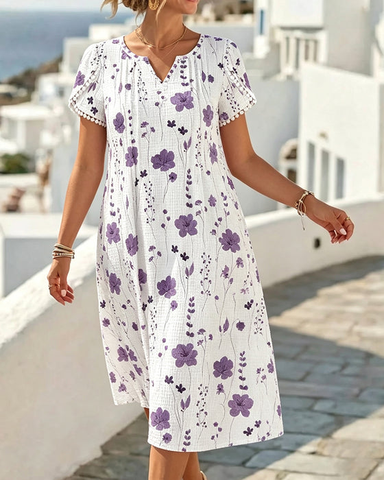Robe Décontractée Imprimé Texturée