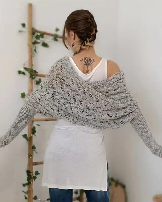 Écharpe Châle Femme À La Mode Tricoté