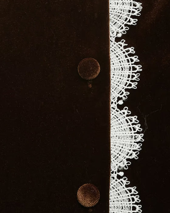 Top Avec Détail de Panneau de Dentelle, Design à Col V Et Style Féminin