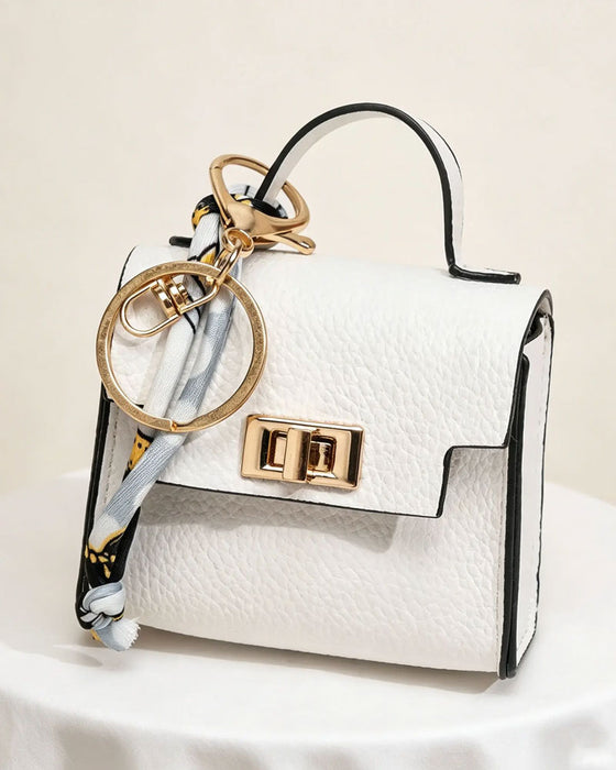 Porte-Clés Mini Sac Carré Pendentif