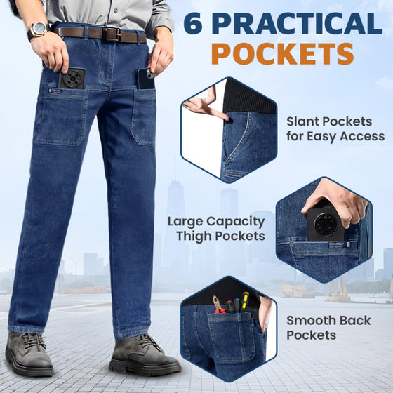 Confortables Poches Multiples Durable Cargo Jeans