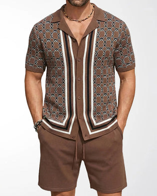 Ensemble Cardigan Manches Courtes Et Short Deux Pièces