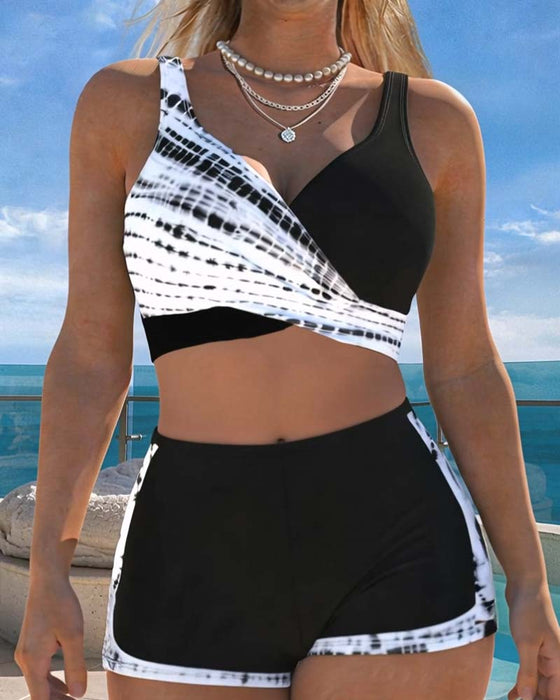 Bikini Imprimé Croix Boxer Short