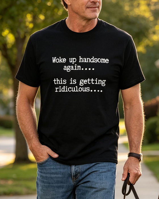 Homme T-Shirt Lettre Imprimé Col Rond