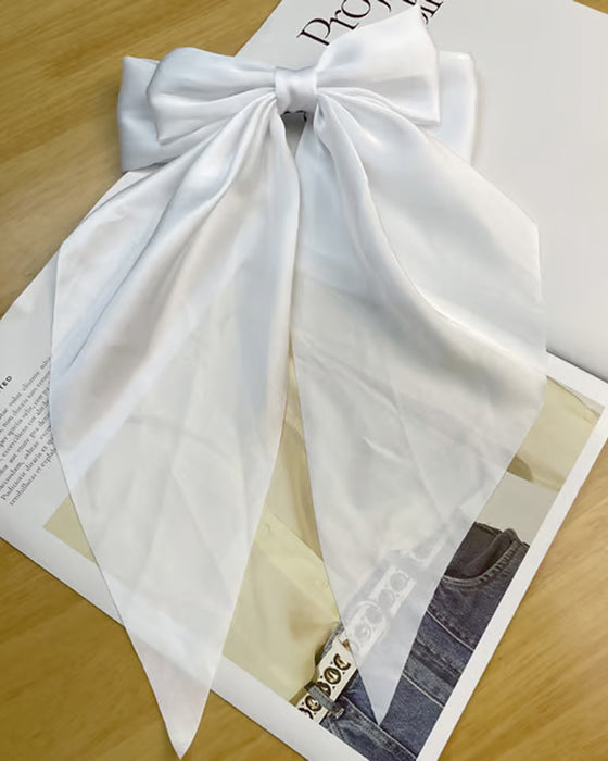 🔥 Grand Nœud Pince À Cheveux Pour Femme – Accessoire De Queue De Cheval Pour Mariage & Quotidien Avec Longue Queue