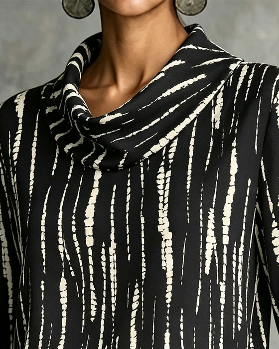 Top Drapé Cowl Col Ligne