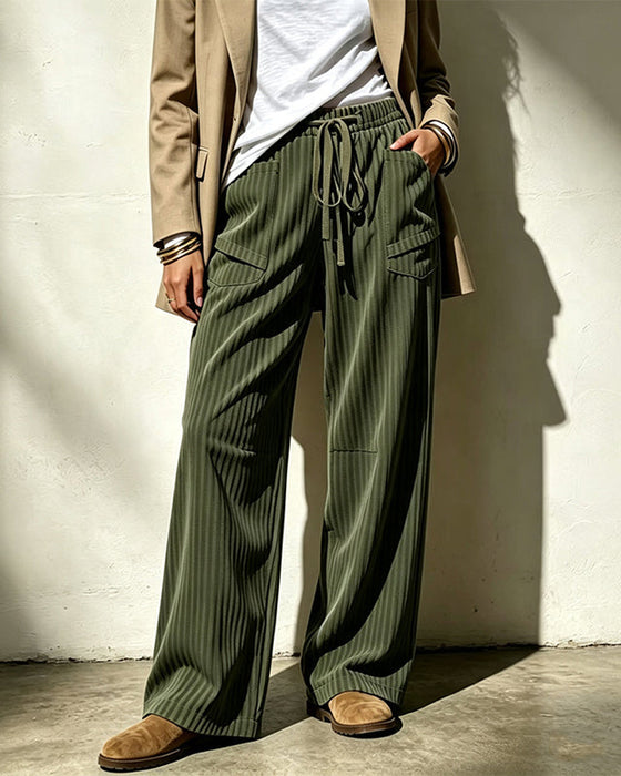 Pantalon Poche Cordon Long