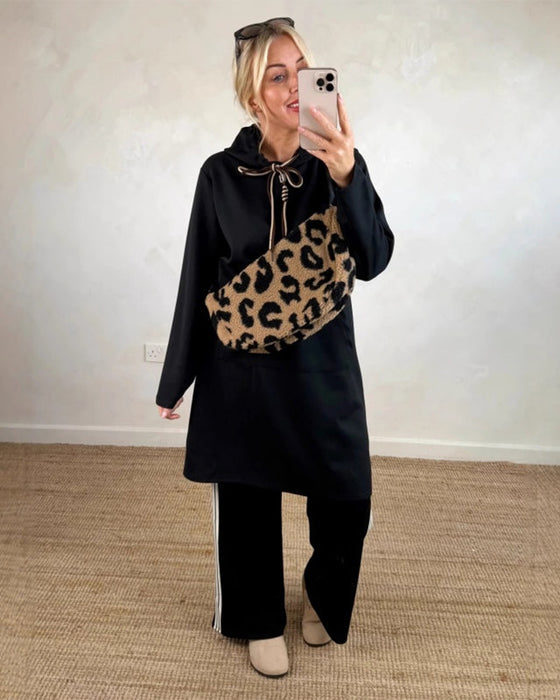 Robe à Capuche Oversized avec Poches