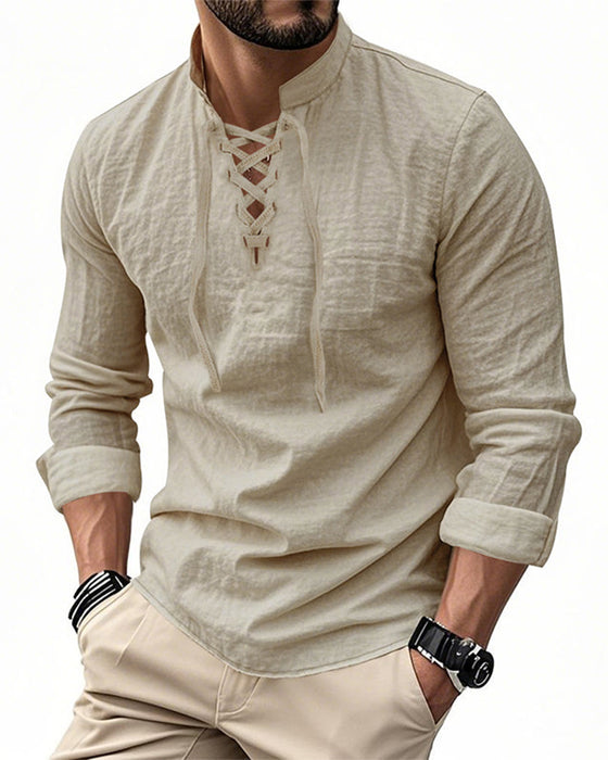 Chemise Homme Décontractée De Couleur Unie – Classique, Confortable & Polyvalente À Associer 👔