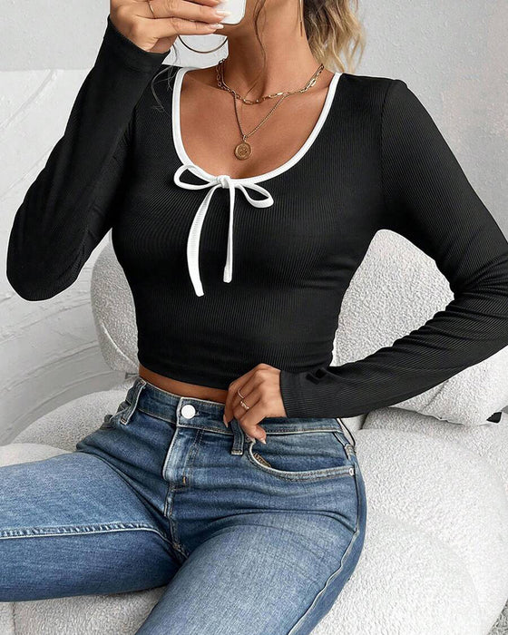 Blouse à Manches Longues Slim Fit
