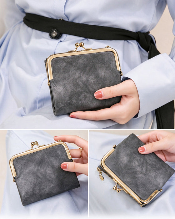 Mini Portefeuille Court Carré Mode Pour Femme