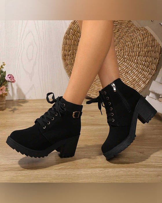 Bottines À Plateforme Chunky