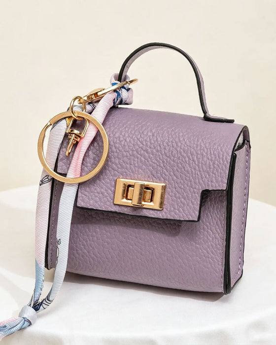 Porte-Clés Mini Sac Carré Pendentif