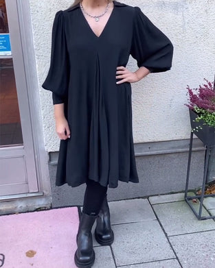 Robe Col En V Tendance Manches Lanterne