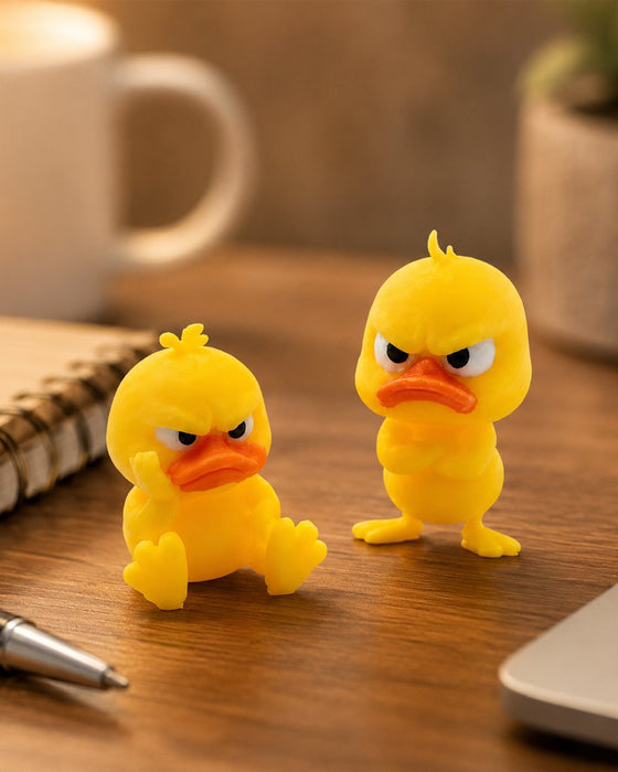 Canard 3D Imprimé En Colère Petit Jaune