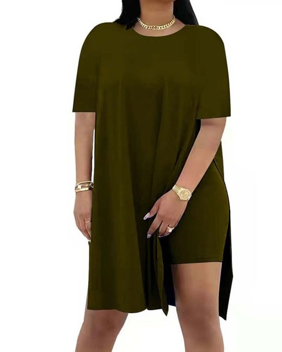 Ensemble Uni Ample Manches Courtes Pantalon