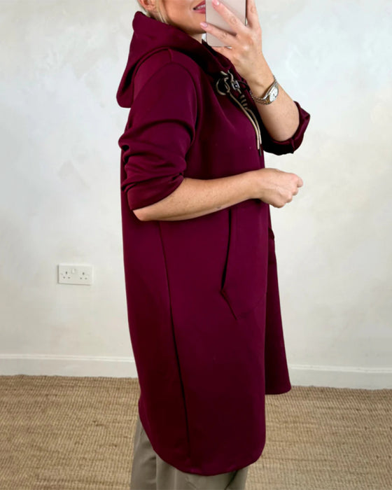 Robe à Capuche Oversized avec Poches