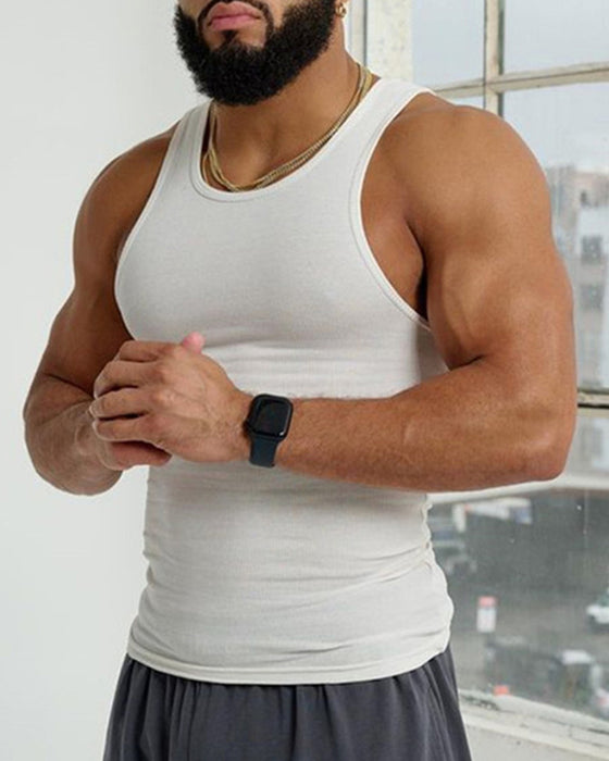 Gilet sans manches de couleur unie pour homme