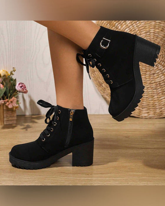 Bottines À Plateforme Chunky