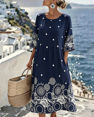 Robe À Pois Imprimé Ample