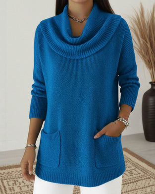 Pull Col Écharpe Manches Longues