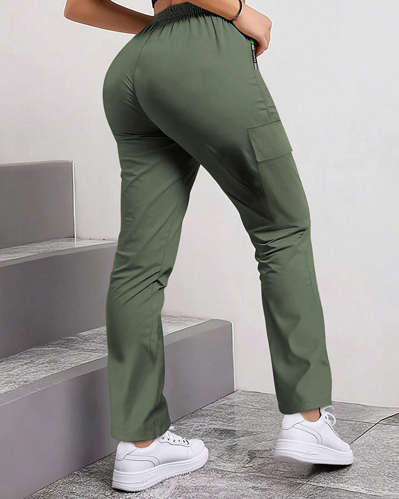 Pantalon De Travail Ample Grande Poche Décontracté