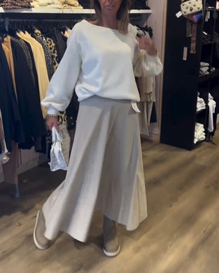 Sweat-shirt simple à épaules dénudées