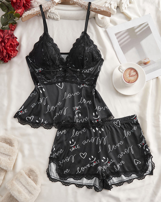 Ensemble Dentelle Patchwork Sexy Pyjama
