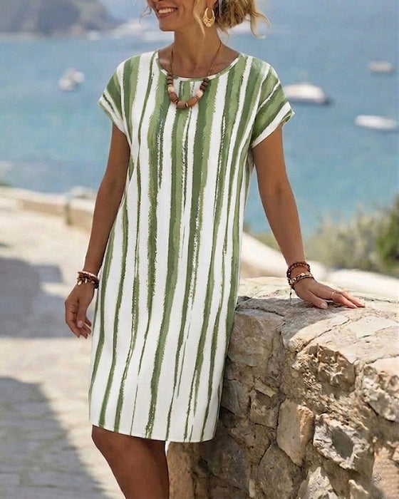 Robe Rayure Verticale Shift