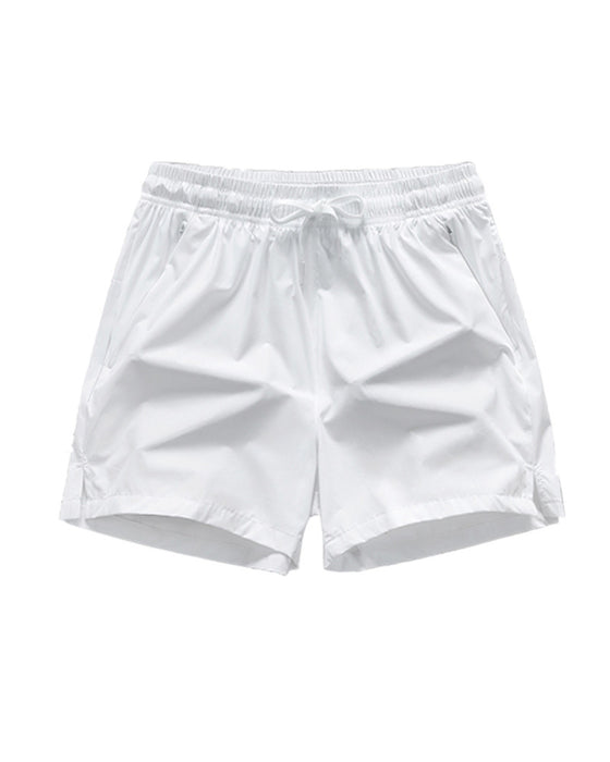 Shorts Hommes Taille Élastique Poche Séchage Rapide Ice-Soie Sport
