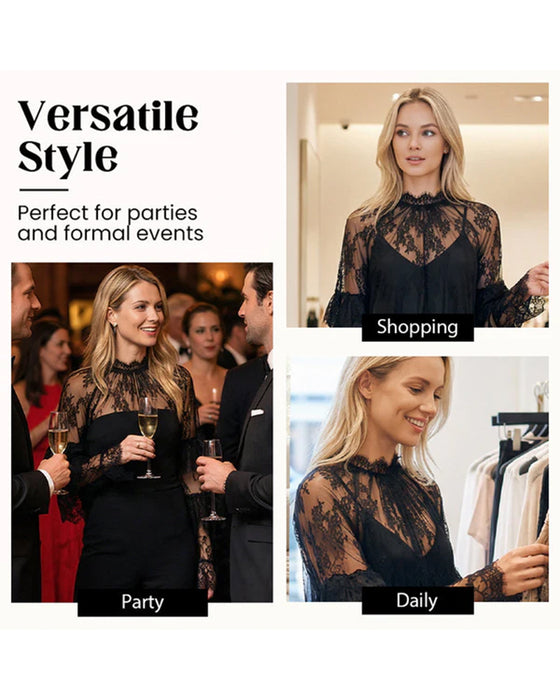 Robe Élégante Dentelle Ajourée