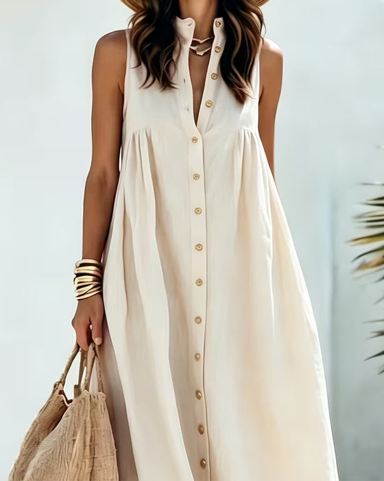 Robe Col Rond Uni