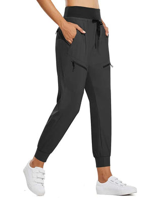 Pantalon À Taille Élastique Cordons De Serrage Poches Tapered