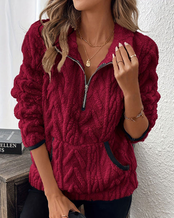 Sweat Demi-Zip Polaire Grande Poche