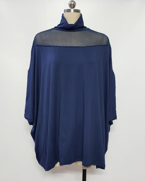 Blouse Transparente Épaules Dégagées Manche Dolman