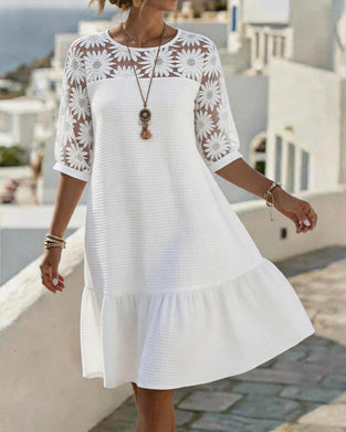 Robe Daisy Patchwork Gaufre