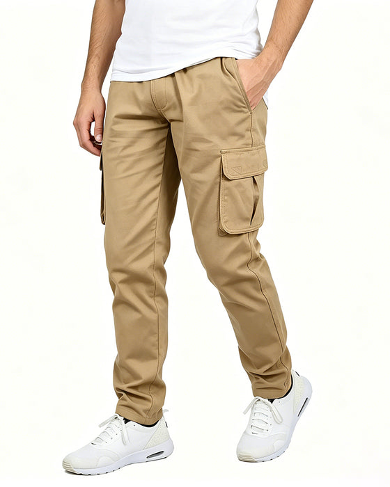 Pantalon Droit Multi-Poche Cargo