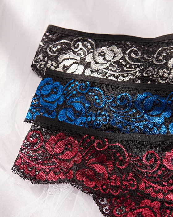 Culotte Femme Doux Confortable Respirant Dentelle Pour Toutes Saisons