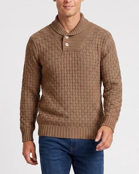 Pull-Over Homme À Carreaux Décontracté