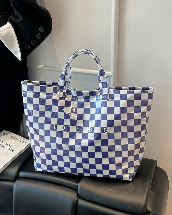 Sac À Main À Carreaux Grande Capacité
