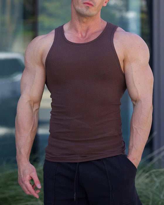 Gilet sans manches de couleur unie pour homme