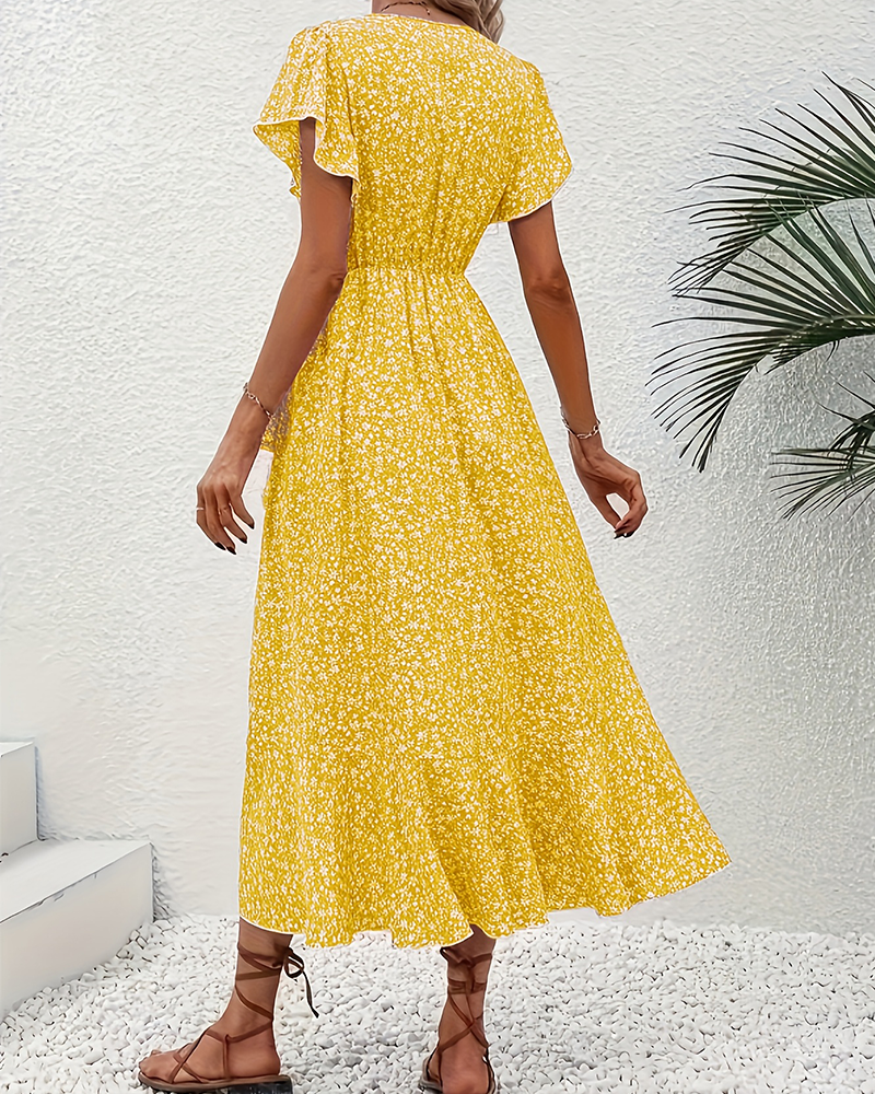 Robe Petite Fleur Nouer Devant Vacances