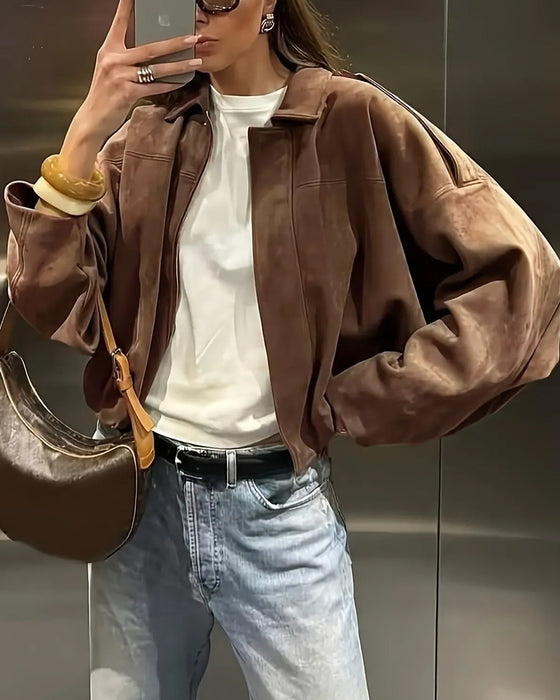 Veste Mode Suède Revers