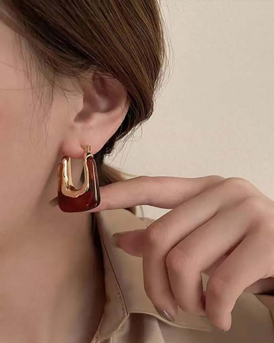 Boucles D'oreilles Vintage En Forme De U