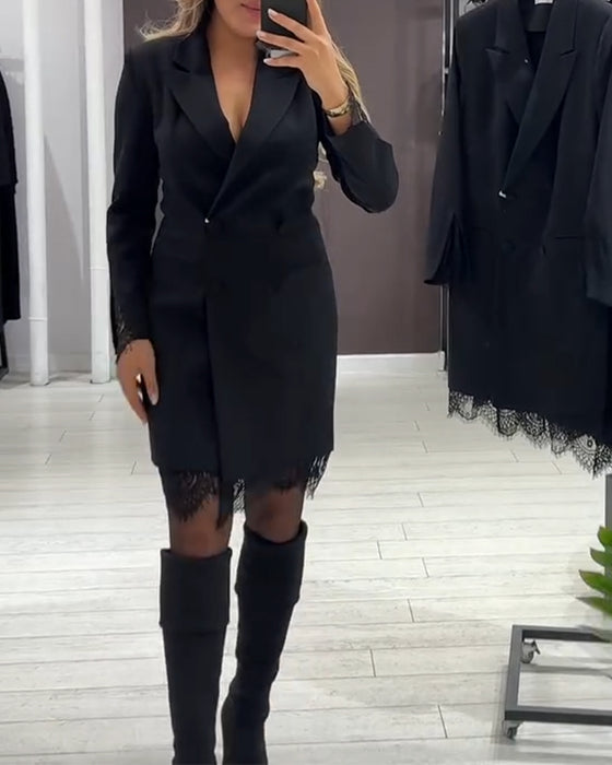 Robe À Col V Et Inserts Pour Le Travail