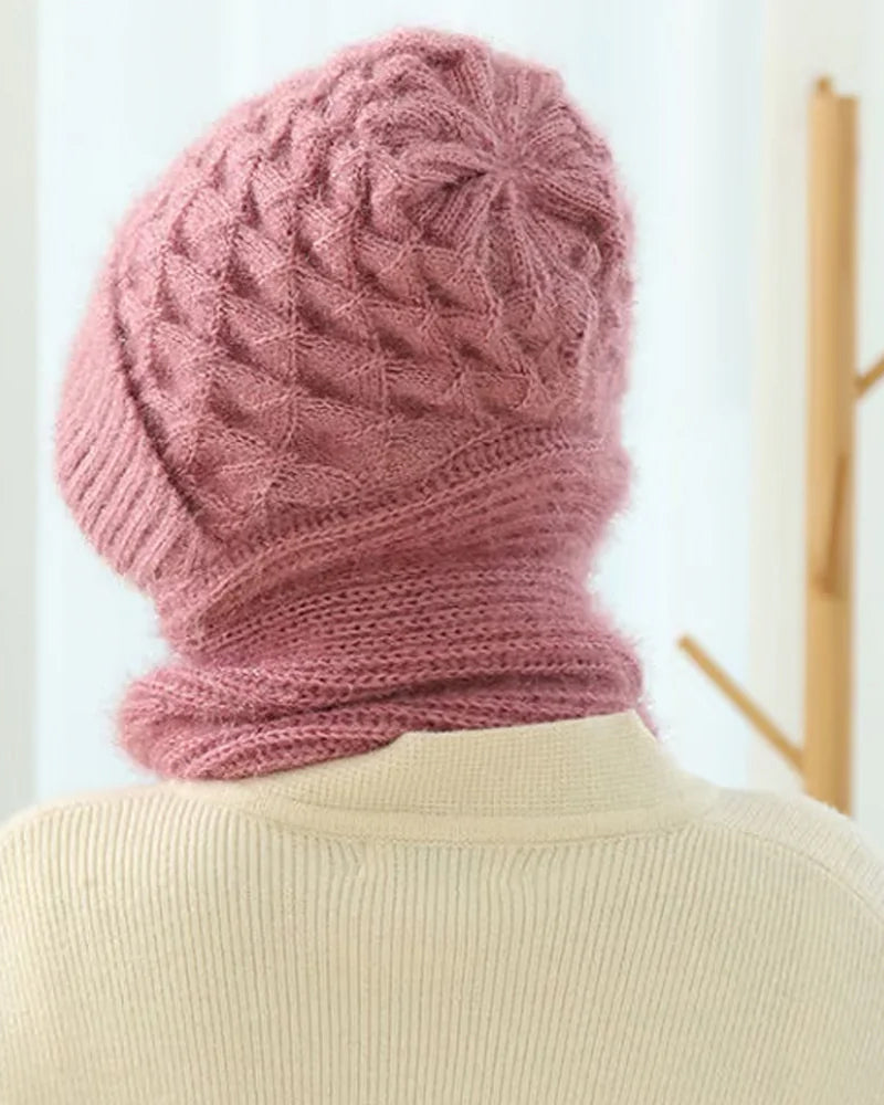 Hiver Polyvalent Tricoté À Capuche Écharpe Pour Femmes